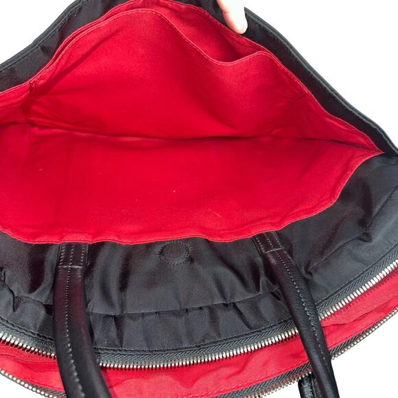 Knomo London Hanover Black Nylon Leather 14” Laptop Briefcase Bag Work Travel main image 5
